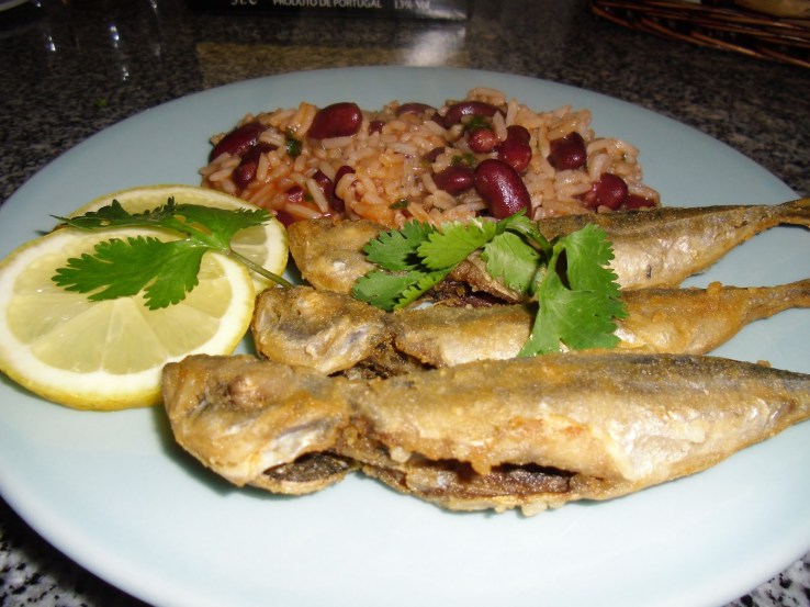 Carapau com Arroz de Feijao