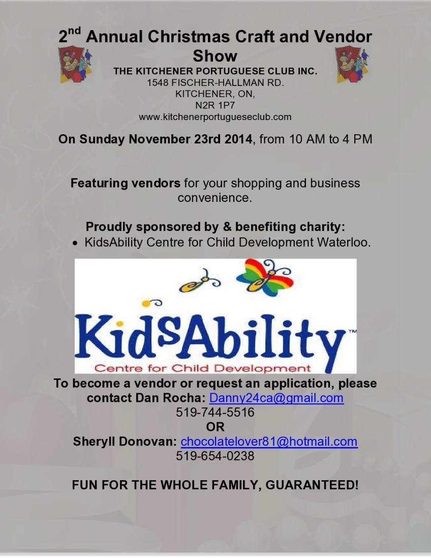 2nd Annual Christmas Craft & Vendor Show 2014 Flyer