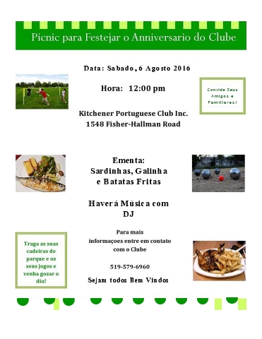 Club Annaiversary Picnic Fllyer 2016