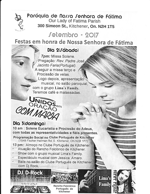 Flyer da N. Sra. de Fatima 2017