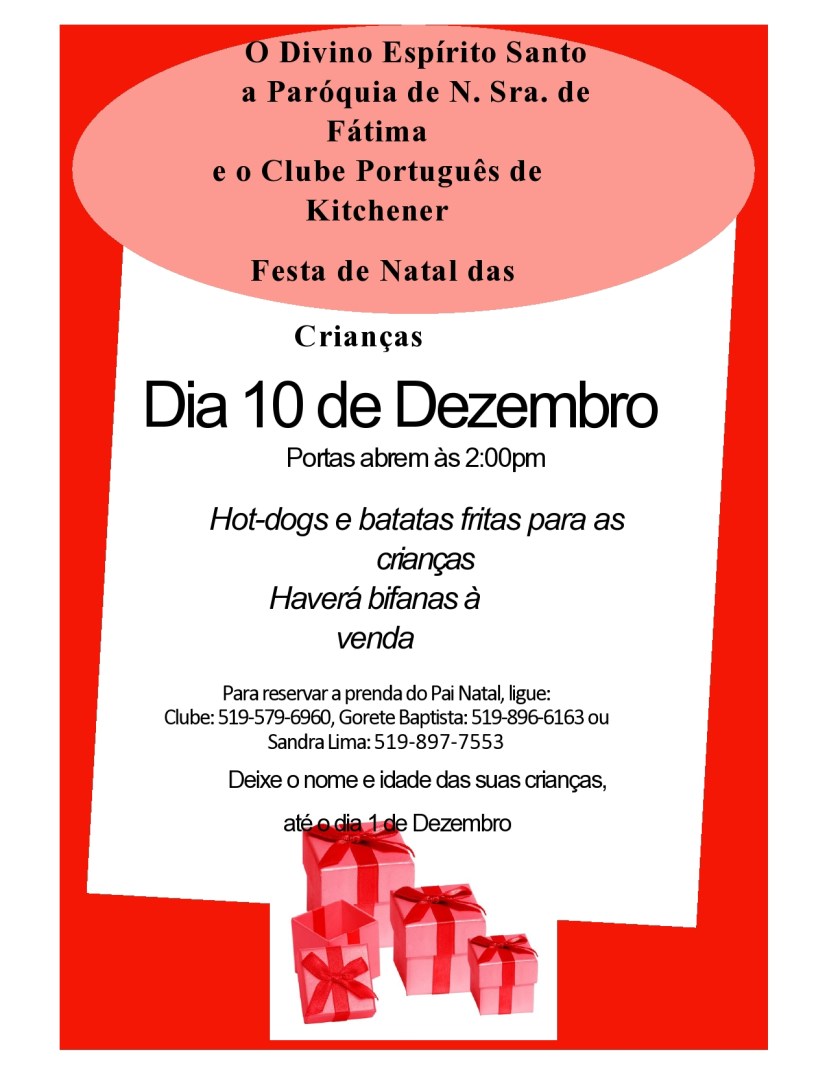 Festa de Natal das Criancas Flyer 2017