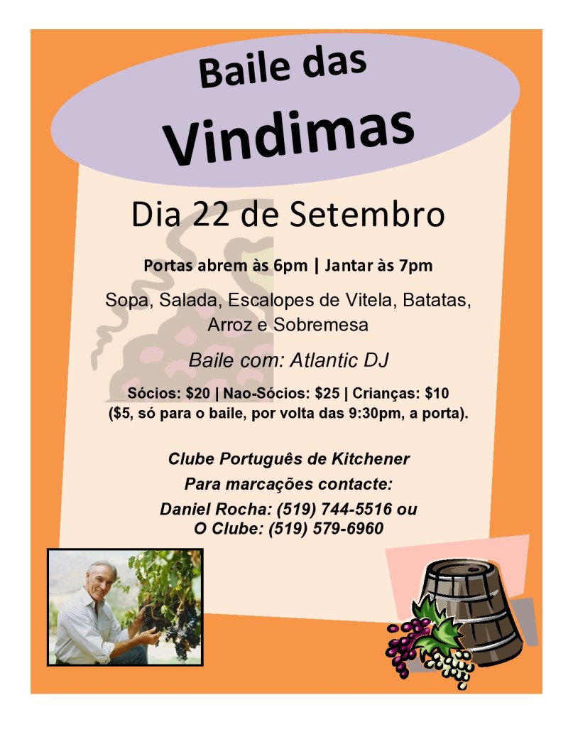 Baile das Vindimas - 22 de Setembro 2018