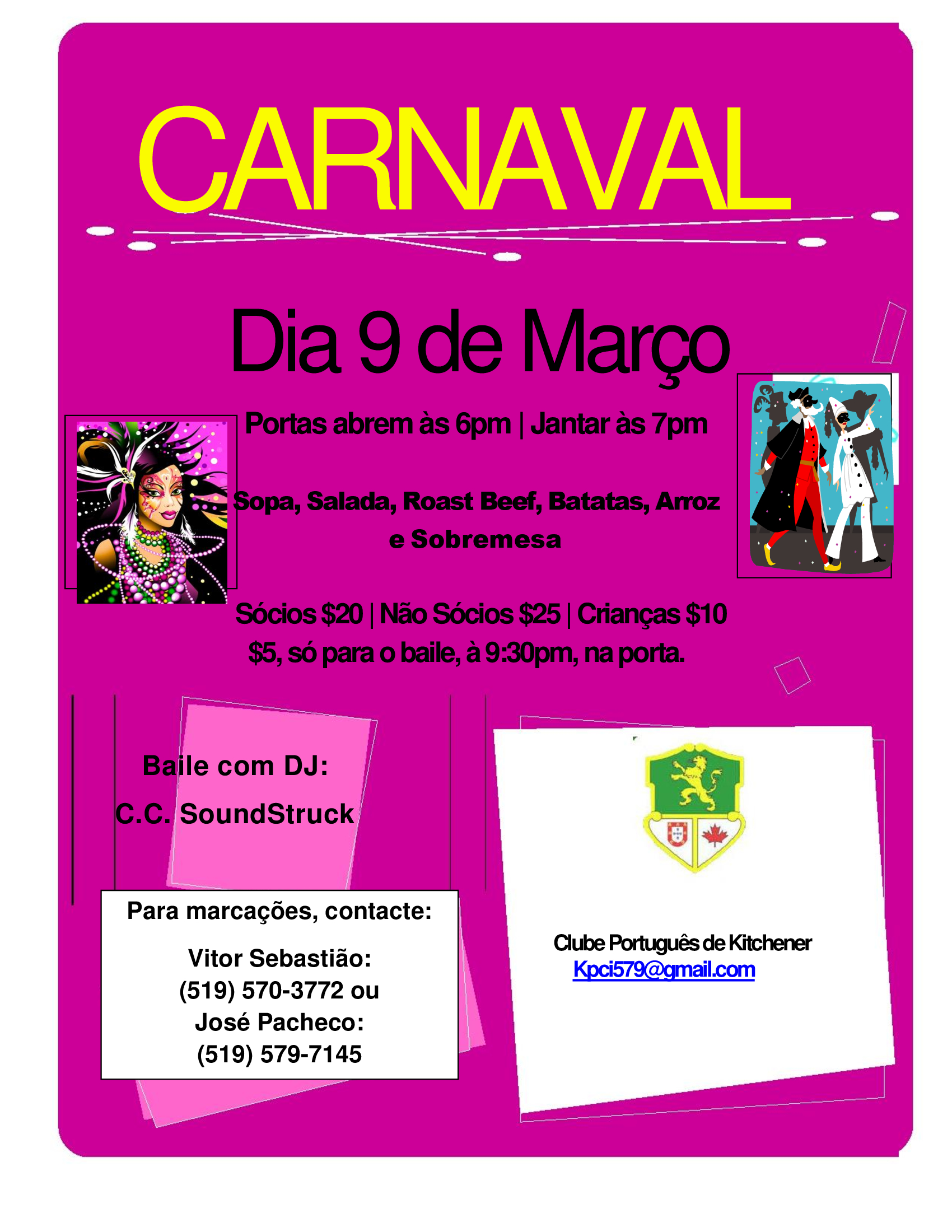 Mar. 9 - Baile de Carnaval