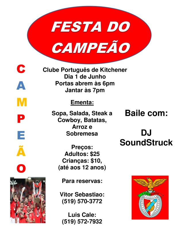 Festa do Campeão - Dia 1 de Junho 2019
